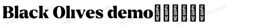 Black Olives demo字体转换